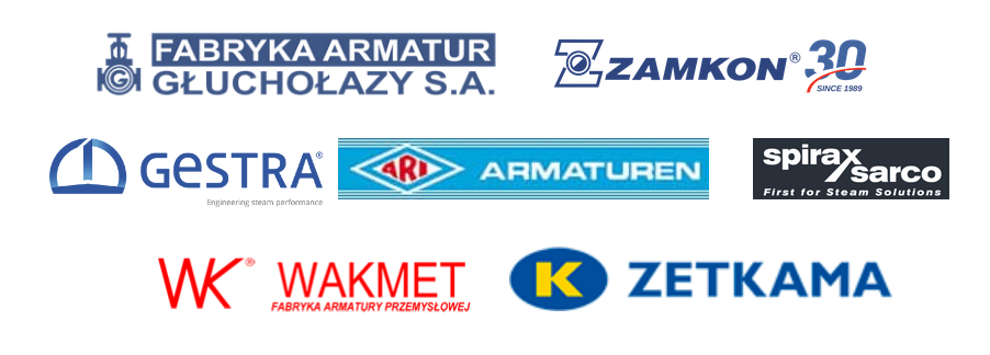 logotypy dostawców armatury